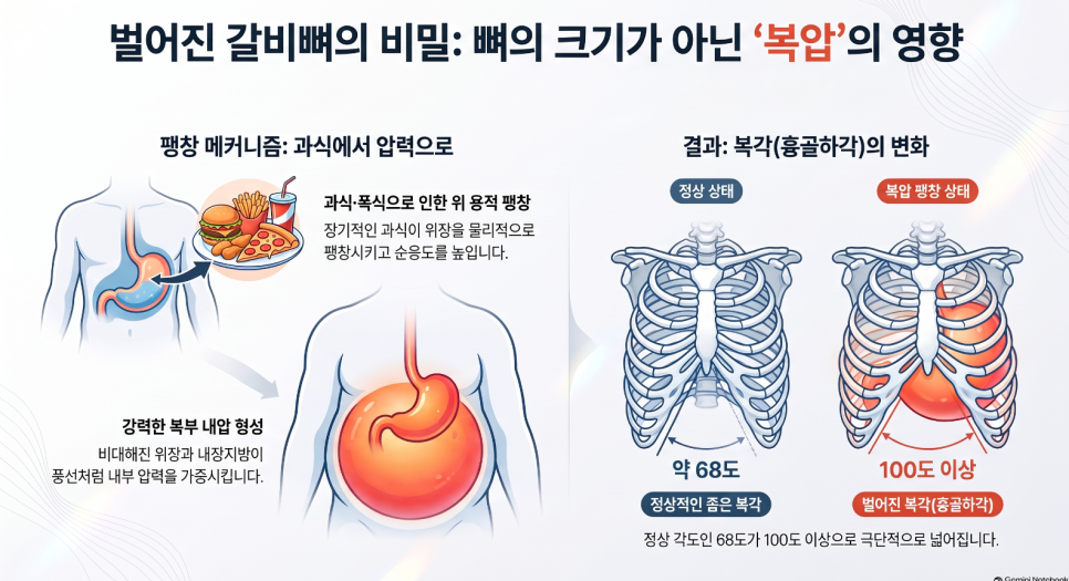 [마곡 다이어트] 갈비뼈가 넓어 상체가 커 보인다면? 위 용적과 자율신경을 치료해야 하는 이유