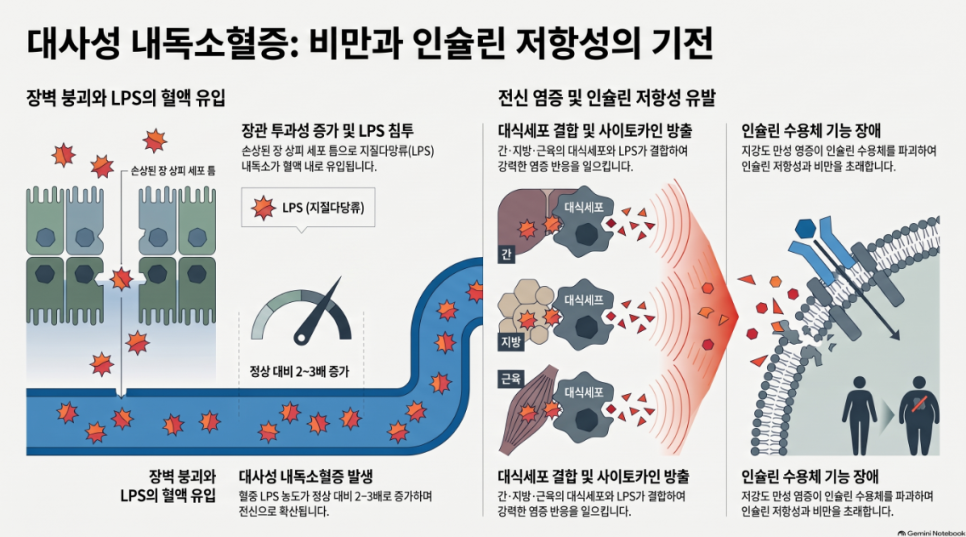 [장누수증후군 2편] 내 몸을 망치는 염증의 방아쇠: 상피 장벽 가설과 대사성 내독소혈증 (비만과 자율신경 이상)